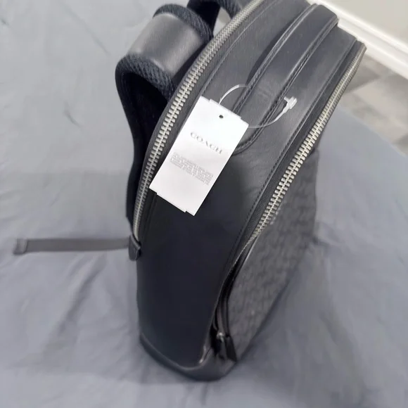Coach Signature Black and Gray Men's Backpack